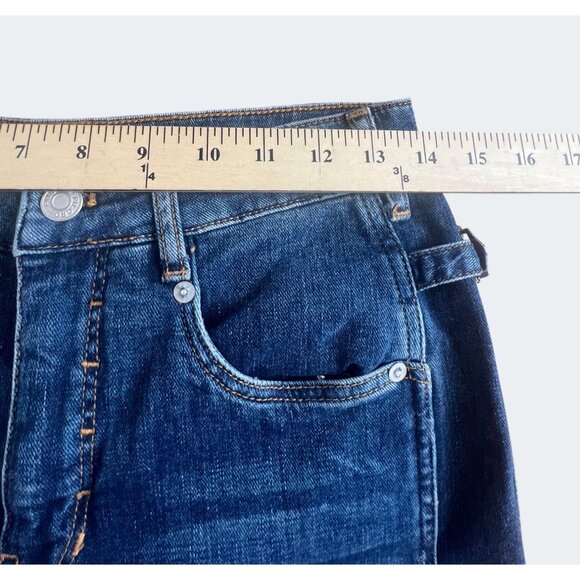 Pilcro & The Letterpress Buckled High-Rise Boyfriend Cropped Slim Jeans Size 26 - Picture 6 of 14